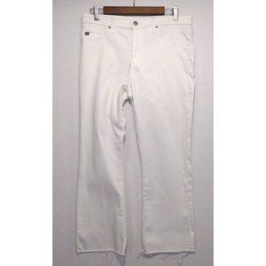Adriano Goldschmied Women's The Jodi Crop High-Rise Slim Flare Crop White Sz 31R